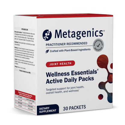 Metagenics Wellness Essentials Active Daily Packs - with Glucosamine, Chondroitin, MSM, Magnesium, Vitamin C & Omega-3* - Supports Mobility, Cartilage & Bone Health* - 30 Packets MetagenicsBuy Supplements Australia