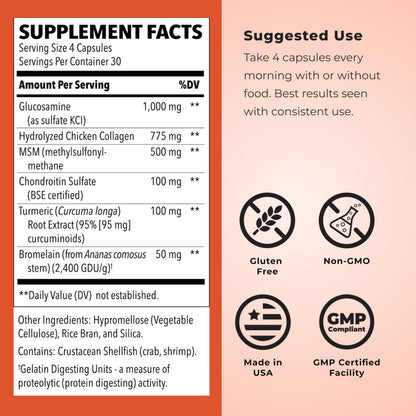 LifeSeasons Mobili-T - Joint Support Supplement - Reduces Aches & Discomforts - Increase Range of Motion - Rebuild Tissue & Cartilage - MSM Chondroitin Collagen Glucosamine & Turmeric - 120 Capsules LifeSeasonsBuy Supplements Australia