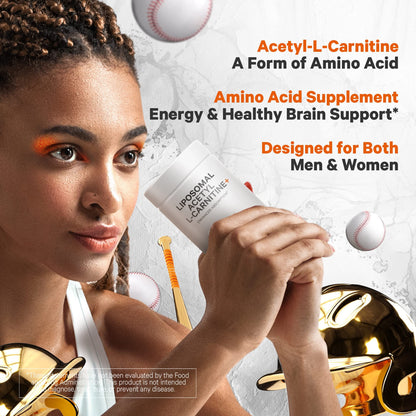 Codeage Liposomal Acetyl-L-Carnitine+ Supplement - 500 mg Acetyl-L-Carnitine per Serving - 3-Month Supply, Liposomal Delivery - Alcar Supplement - L-Carnitine - Non-GMO, Gluten-Free, 90 Capsules CodeageBuy Supplements Australia