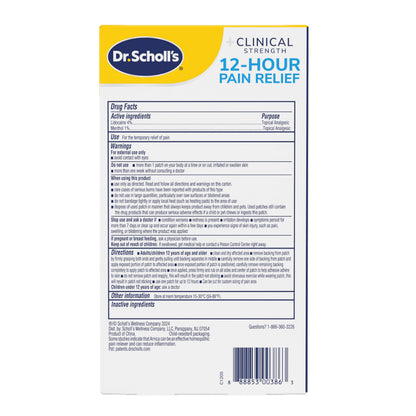 Dr. Scholl’s Clinical Strength 12-Hour Pain Relief Hydrogel Patches 10ct - 4% Lidocaine for Powerful Numbing, Instant Cooling Pain Relief with Menthol, Added Arnica, for Hands, Feet, Neck, Back & Legs Dr. Scholl'sBuy Supplements Australia