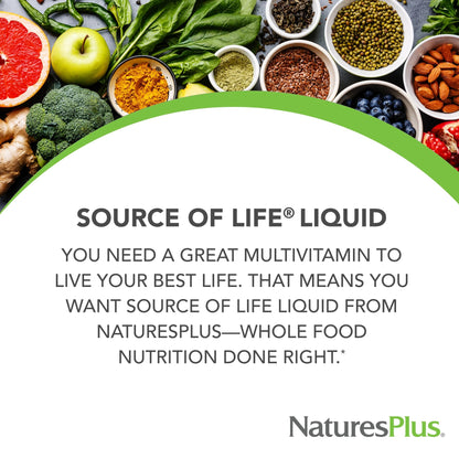 NaturesPlus Source of Life Liquid - 30 fl oz - Tropical Fruit Flavor - Wholefood Supplement, Energy Booster, Antioxidant - Vegetarian, Gluten-Free - 30 Servings Aus HealthcareBuy Supplements Australia