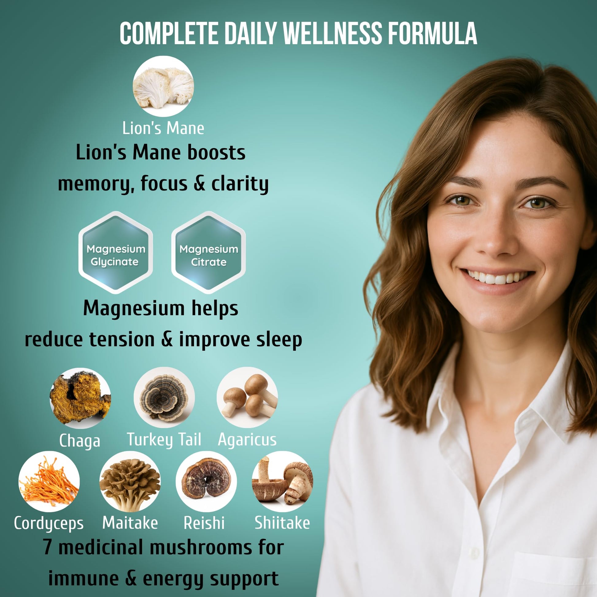 Project Anti-Aging Shroom Sane Liquid Drops with Lion’s Mane Mushroom Supplement Drops – 8 Mushroom Complex Tincture with Reishi, Cordyceps, Turkey Tail & Magnesium – USDA Organic, Vegan, Project Anti-AgingBuy Supplements Australia