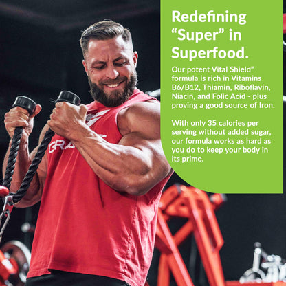 Granite Nutrition Vital Shield - USDA Organic Superfood Greens with Mushrooms & Tart Cherry – Supports Energy, Immune Function & Digestive Health – Lemon Lime Flavor (30 Servings) Granite SupplementsBuy Supplements Australia