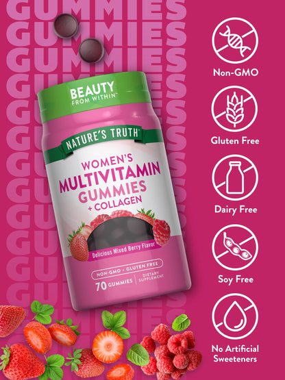 Nature's Truth Womens Multivitamin Gummies Plus Collagen & Biotin | 70 Count | Non-GMO & Gluten Free Supplement Nature's TruthBuy Supplements Australia