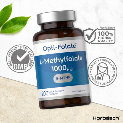 L-Methylfolate 1000ug | 200 Capsules | 5-MTHF Folate Supplement | Active Form HorbäachBuy Supplements Australia