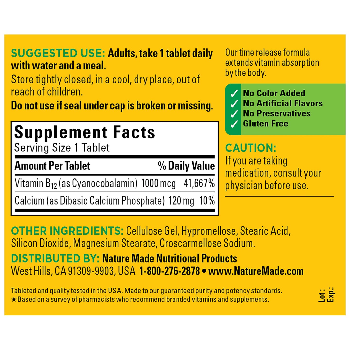 Nature Made Vitamin B12 1000 mcg, Dietary Supplement For Energy Metabolism Support Nature MadeBuy Supplements Australia
