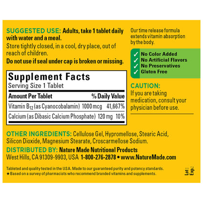 Nature Made Vitamin B12 1000 mcg, Dietary Supplement For Energy Metabolism Support Nature MadeBuy Supplements Australia