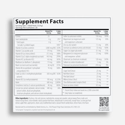 Isotonix® Daily Essentials Multivitamin Powder Packets – 4-in-1 Formula with Multivitamin, Activated B-Complex, Calcium Plus Isotonix