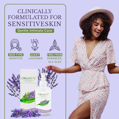 Organic Intimate Wash with Lavender Essential Oils & Flower Extracts, Gentle Cleansing Feminine OrganycBuy Supplements Australia
