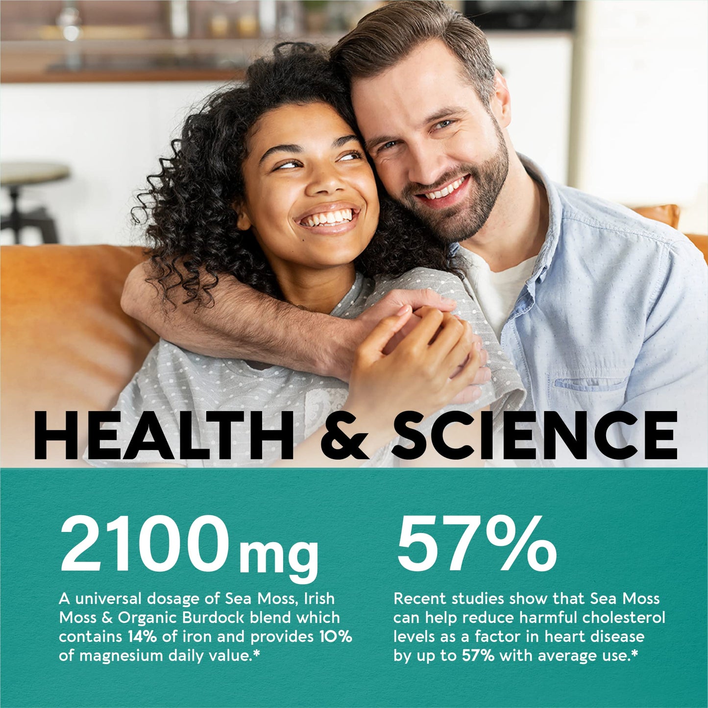 Irish Sea Moss Capsules - Made with Organic Sea Moss, Bladderwrack & Burdock Root - Made in USA - Advanced Superfood - Natural Multi Supplements Blend - Immunity & Energy Support - 90 Vegan Capsules NUTRAHARMONYBuy Supplements Australia
