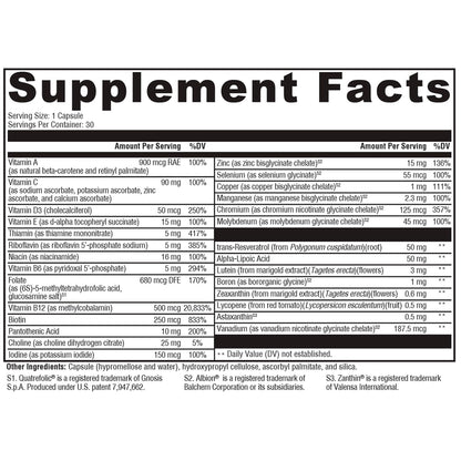 XYMOGEN Multi Basix - Daily Multivitamin Supplement - Over 20 Essential Nutrients for Foundational Wellness - 5-MTHF, Vitamin D3, Vitamin B12 & More - Vegetarian, Non-GMO & Gluten Free - 30 Capsules XYMOGENBuy Supplements Australia