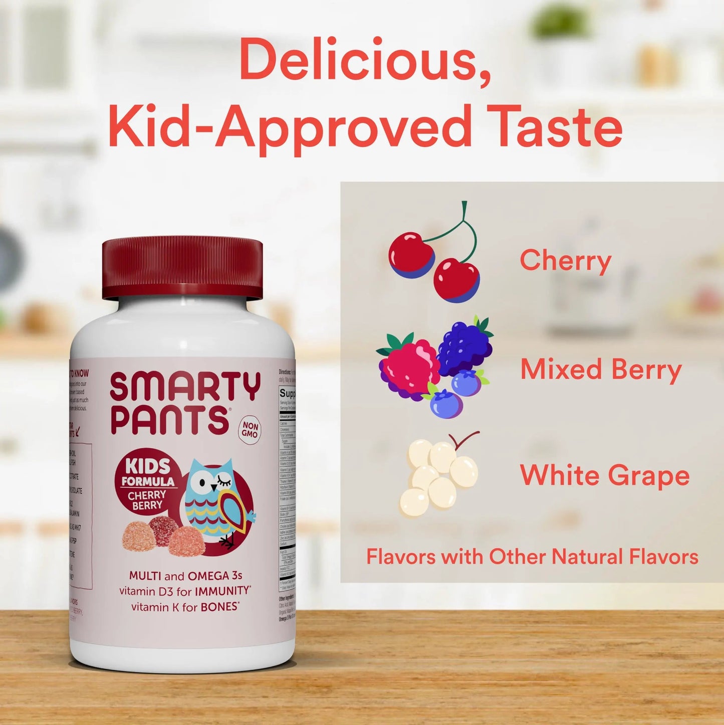SmartyPants Kids Multivitamin Gummies: Omega 3 Fish Oil (EPA/DHA), Vitamin D3, C, Vitamin B12, B6, A, K & Zinc for Immune Support SmartyPants