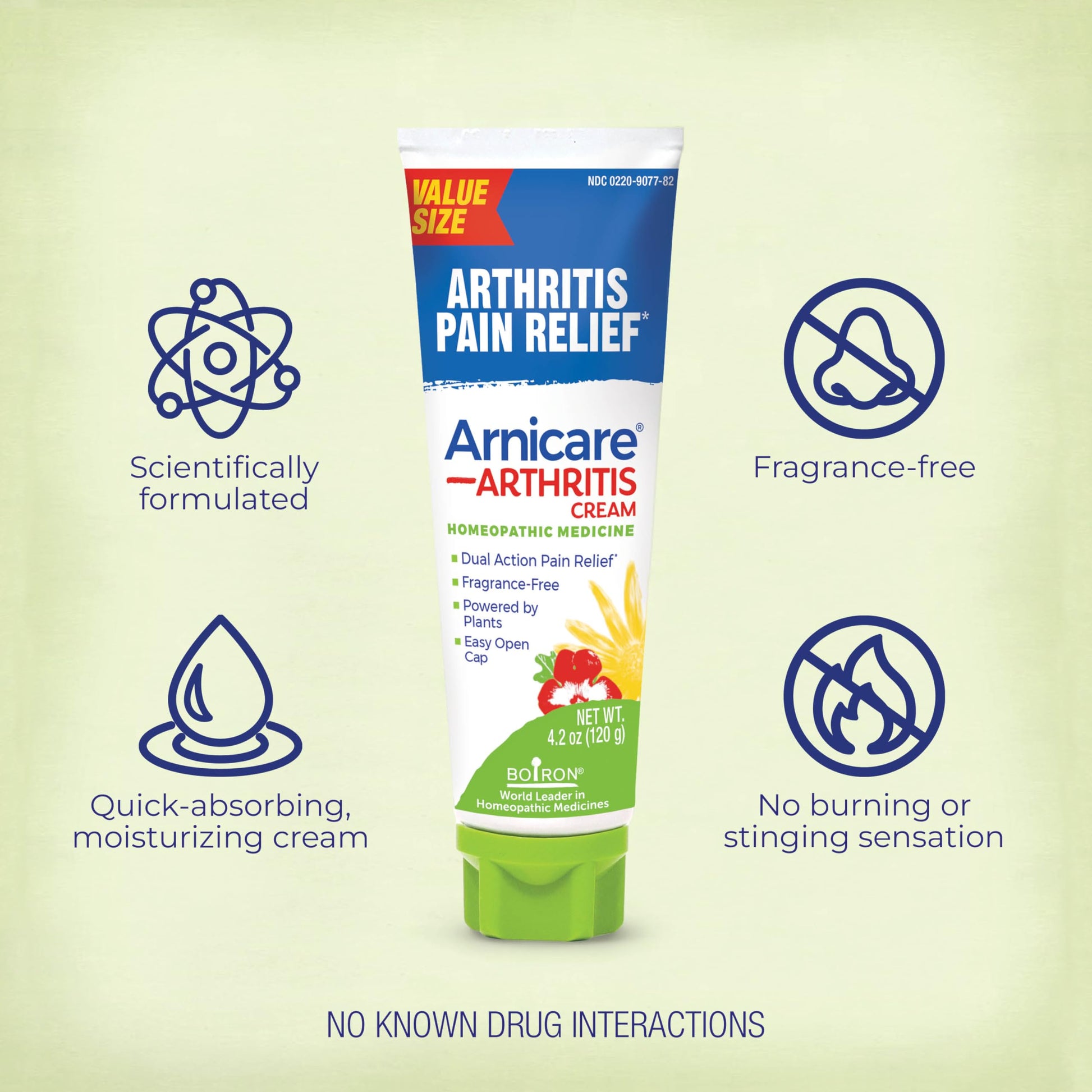 Boiron Arnicare Arthritis Cream for Pain Relief of Knees, Hands, Wrists, Elbows, Joints & Muscles – Quickly Absorbed & Fragrance-Free – 4.2 oz BoironBuy Supplements Australia