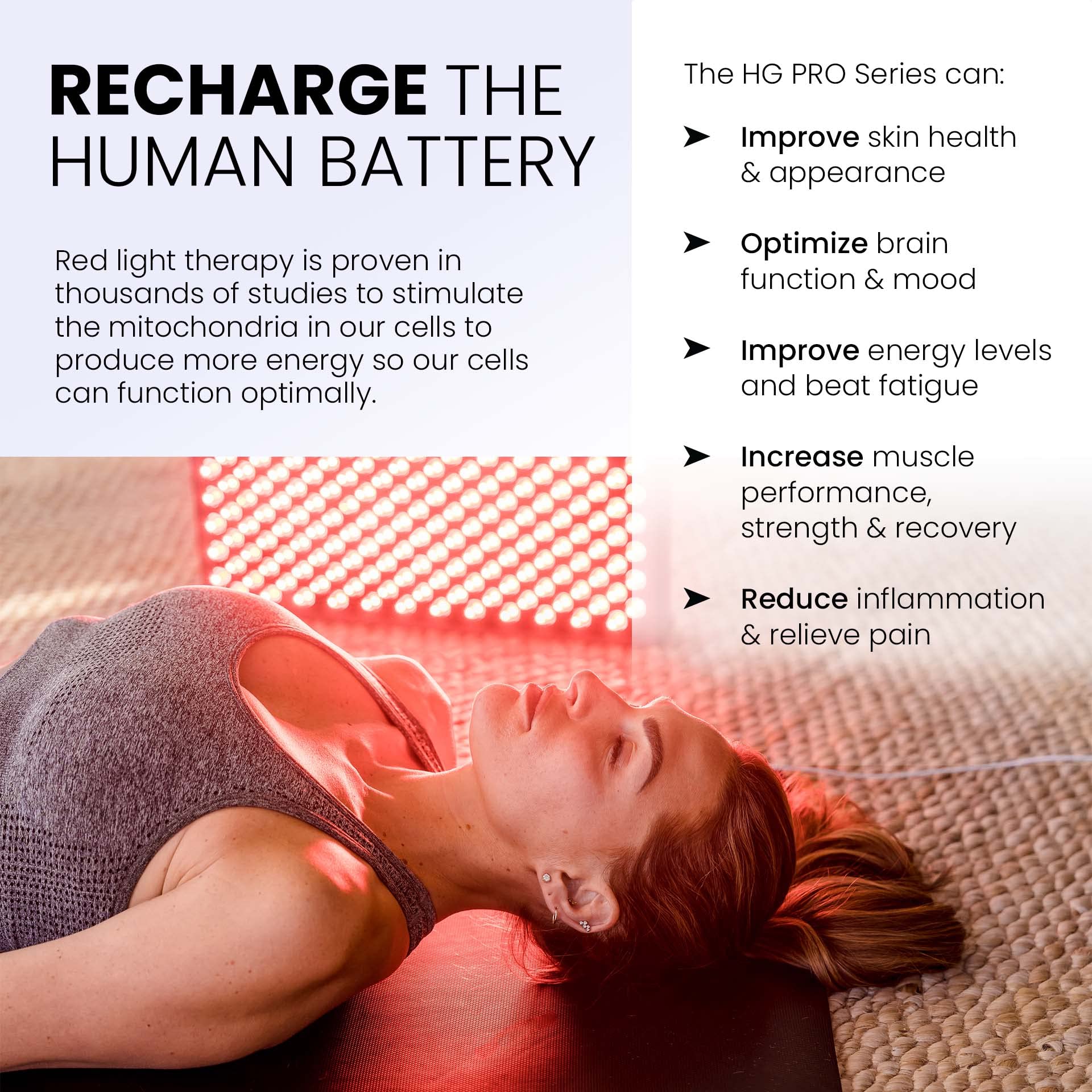 Hooga Red Light Therapy, 660nm 850nm Red Near Infrared, Dual Chip LEDs, Modular, 150 LEDs hoogaBuy Supplements Australia