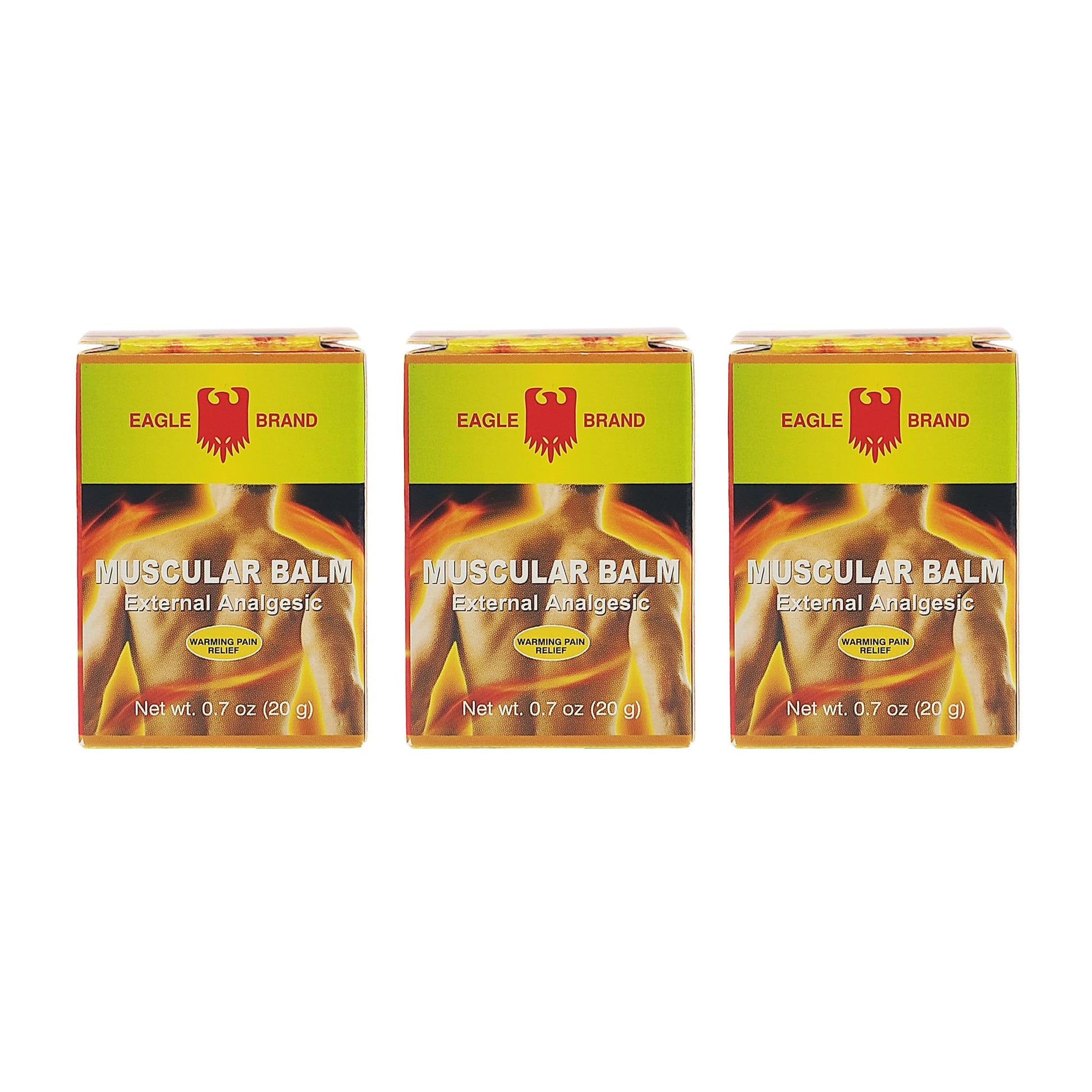 Eagle Brand Muscular Balm, External Analgesic, Warming Pain Relief, 0.7oz x 3, (Pack of 3) GenericBuy Supplements Australia