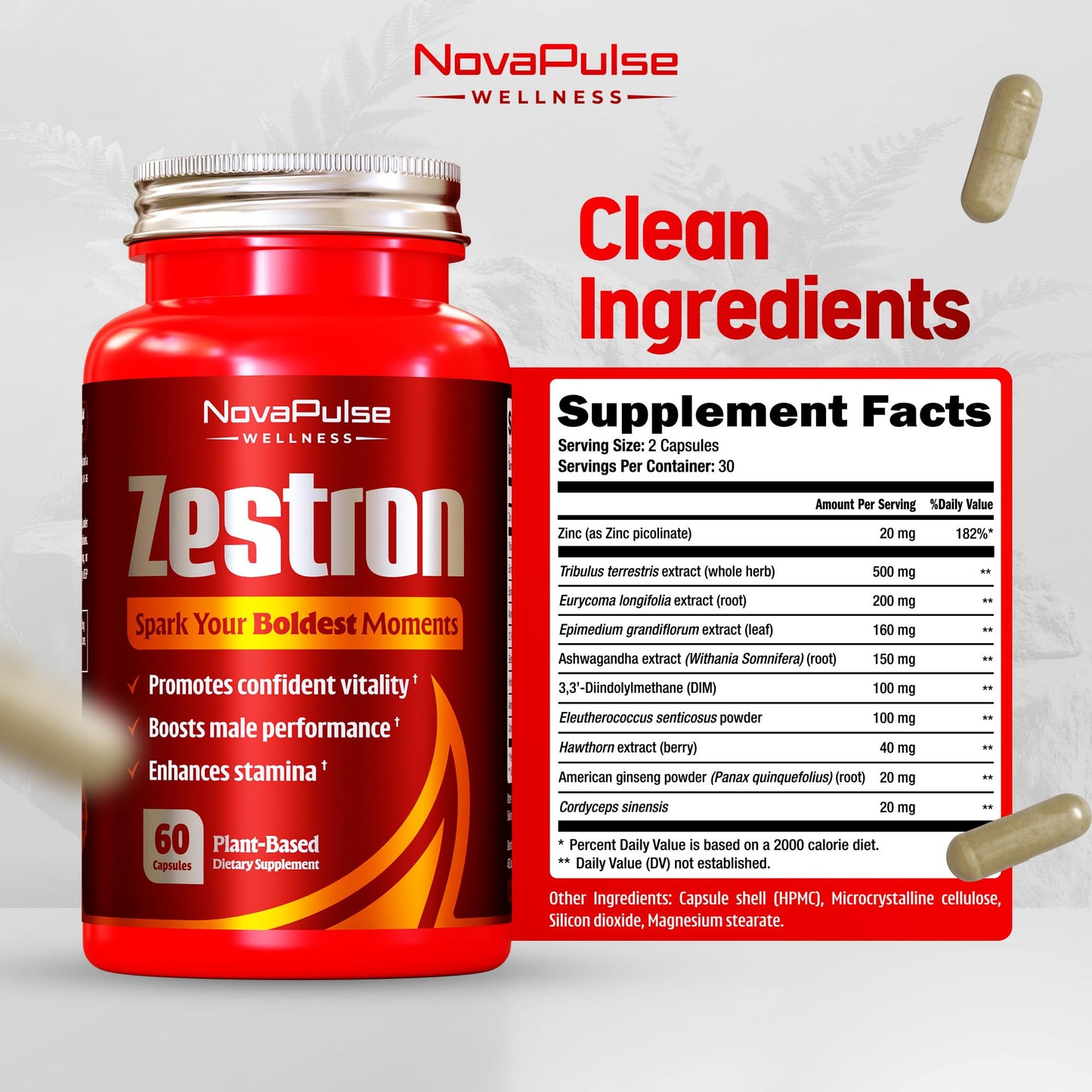 Male Enhancing Supplement Fast Acting Enlargement Pills for Men - Enhanced Size, Drive, Blood Flow, Libido, Testosterone Booster, Strength, Endurance - Boost Performance & Confidence - 60 Capsules NovaPulse WellnessBuy Supplements Australia