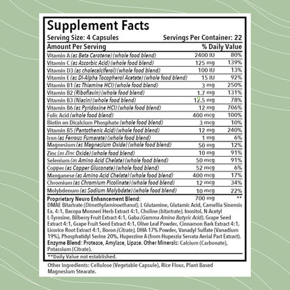 Optimal Health Systems Brain | Most Comprehensive Nootropic + Enzyme Delivery | 700 mg Scientific Neuroenhancment Blend | Boost Mood, Memory & Focus | 90 Capsules Optimal Health SystemsBuy Supplements Australia