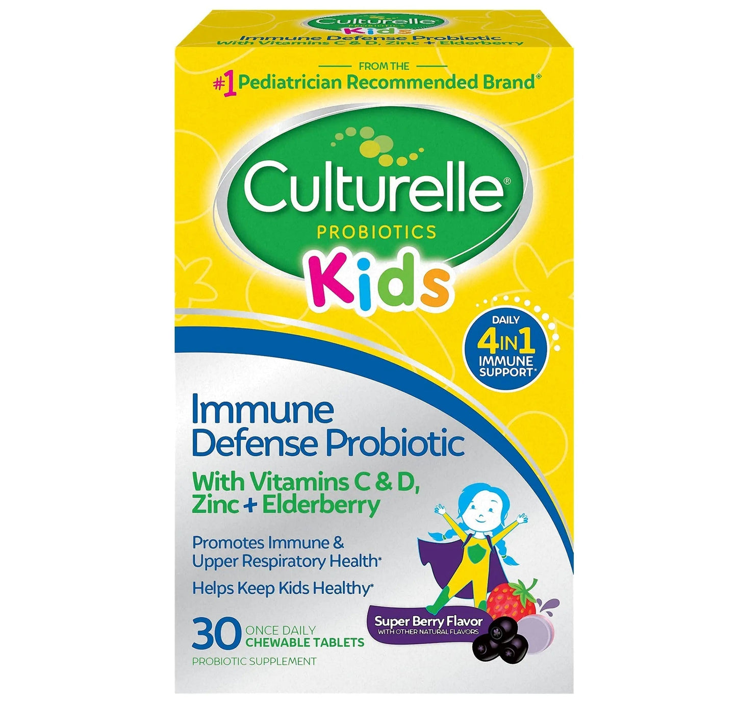 Culturelle Kids Complete Chewable Multivitamin + Probiotic for Kids & Immune Defense Probiotic with Vitamin C Culturelle