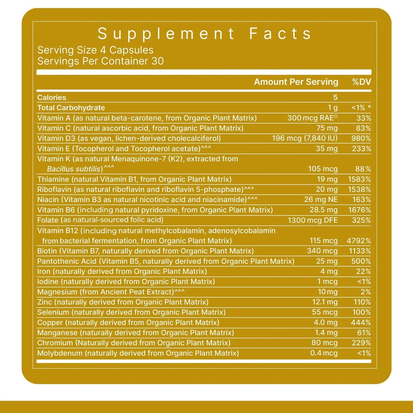 Premier Research Labs Multi-Vitamin - Immune, Brain & Heart Support | with Prebiotics and Postbiotics | Vegan Capsules for Men & Women Premier Research Labs