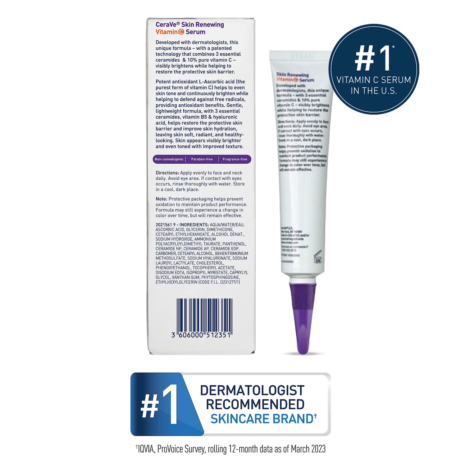 CeraVe Vitamin C Serum with Hyaluronic Acid | Skin Brightening Serum for Face CeraVeBuy Supplements Australia