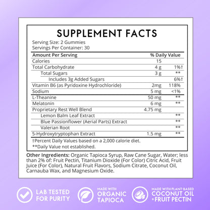 Sugarbear Sleep Aid Gummies for Adults with Melatonin 6mg, Magnesium SugarBearHairBuy Supplements Australia