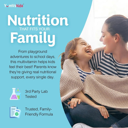 YumVs Kids Multivitamin with Iron & Minerals Chewable Tablets – Grape & Berry Flavor Vitamins for Toddlers & Children Age 2+ – Daily Multivitamin YUM-V'SBuy Supplements Australia