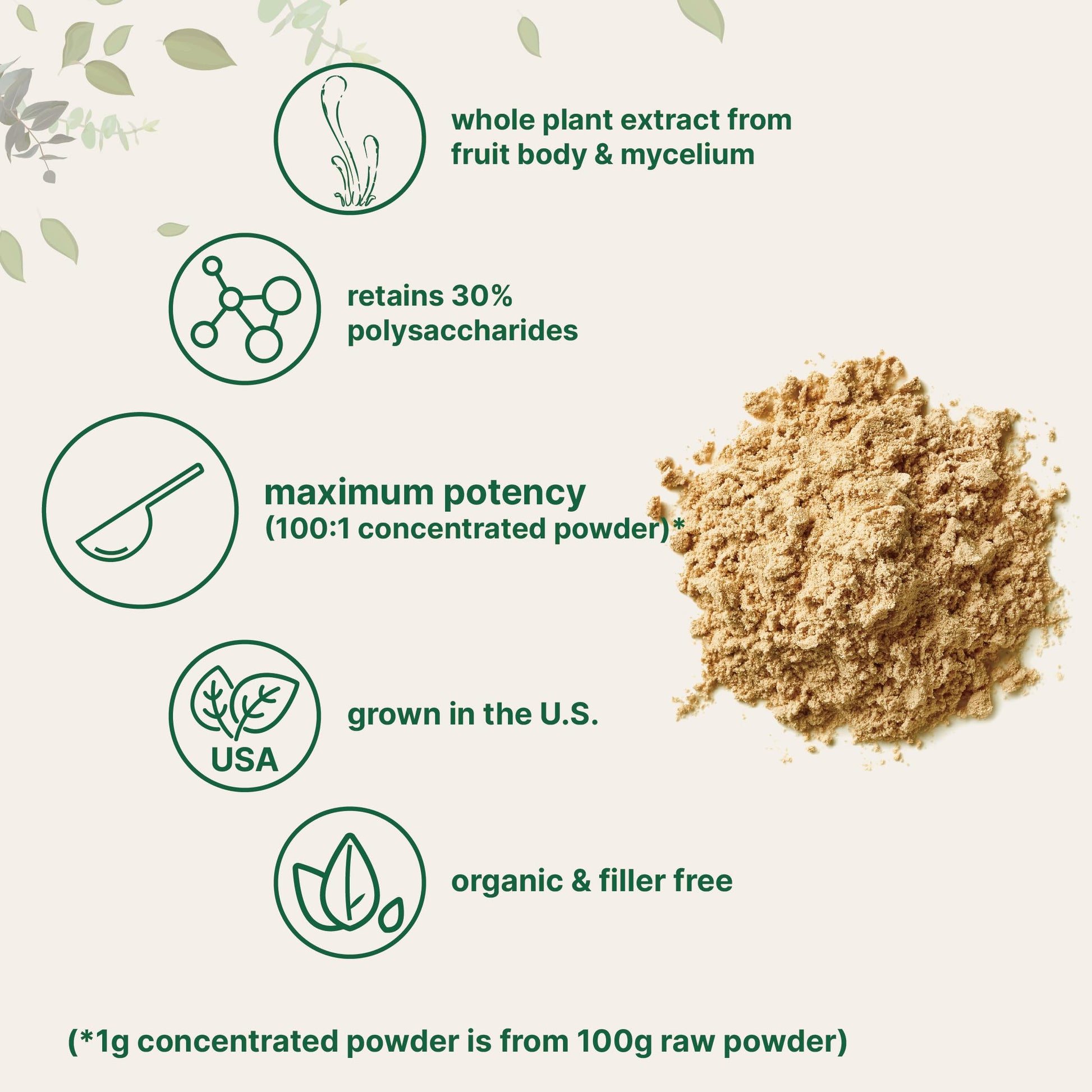 Organic Cordyceps Mushroom Extract Powder, 8 Ounces | Sustainably US Grown Micro IngredientsBuy Supplements Australia