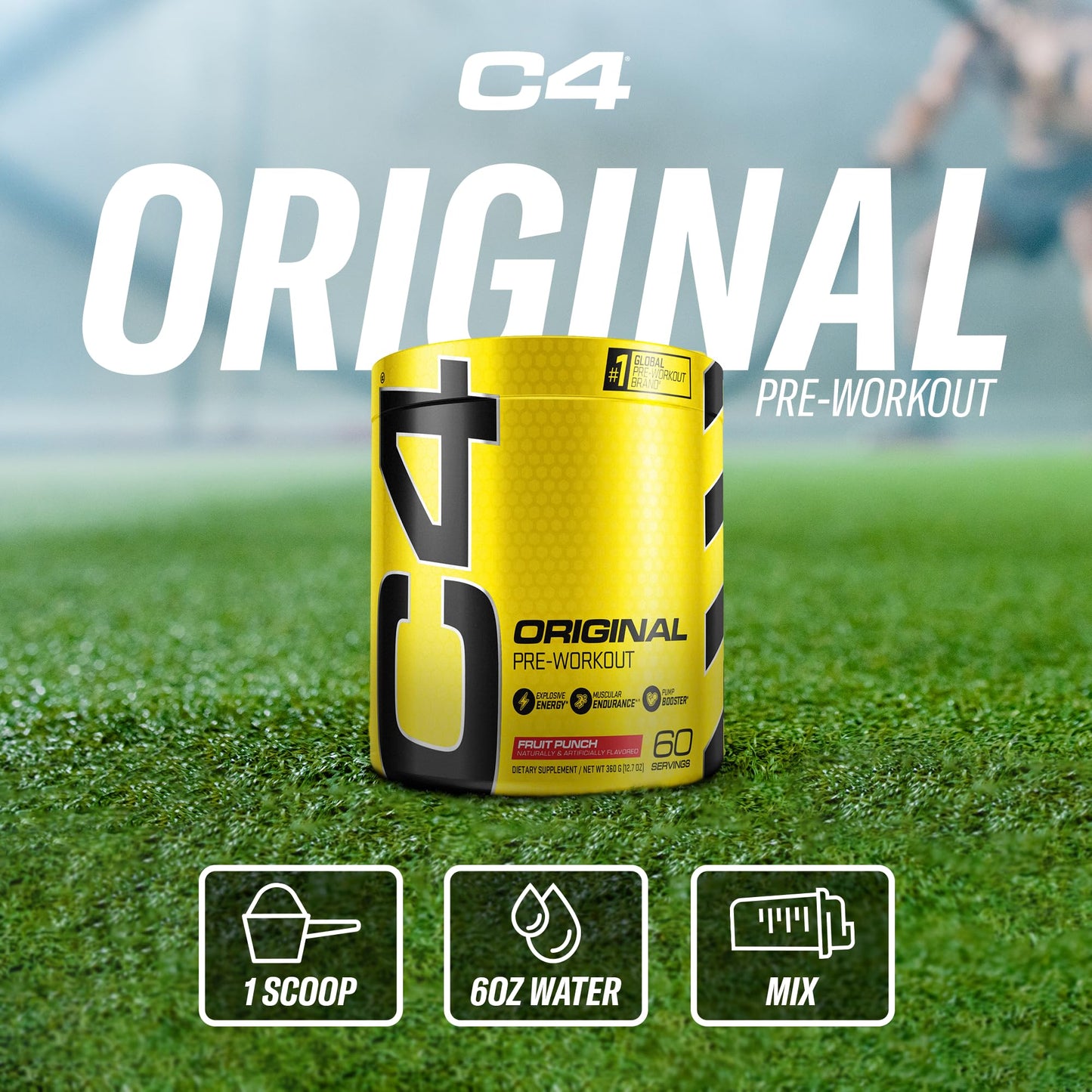 C4 Original Pre Workout Powder Fruit Punch - Vitamin C for Immune Support - Sugar Free CellucorBuy Supplements Australia