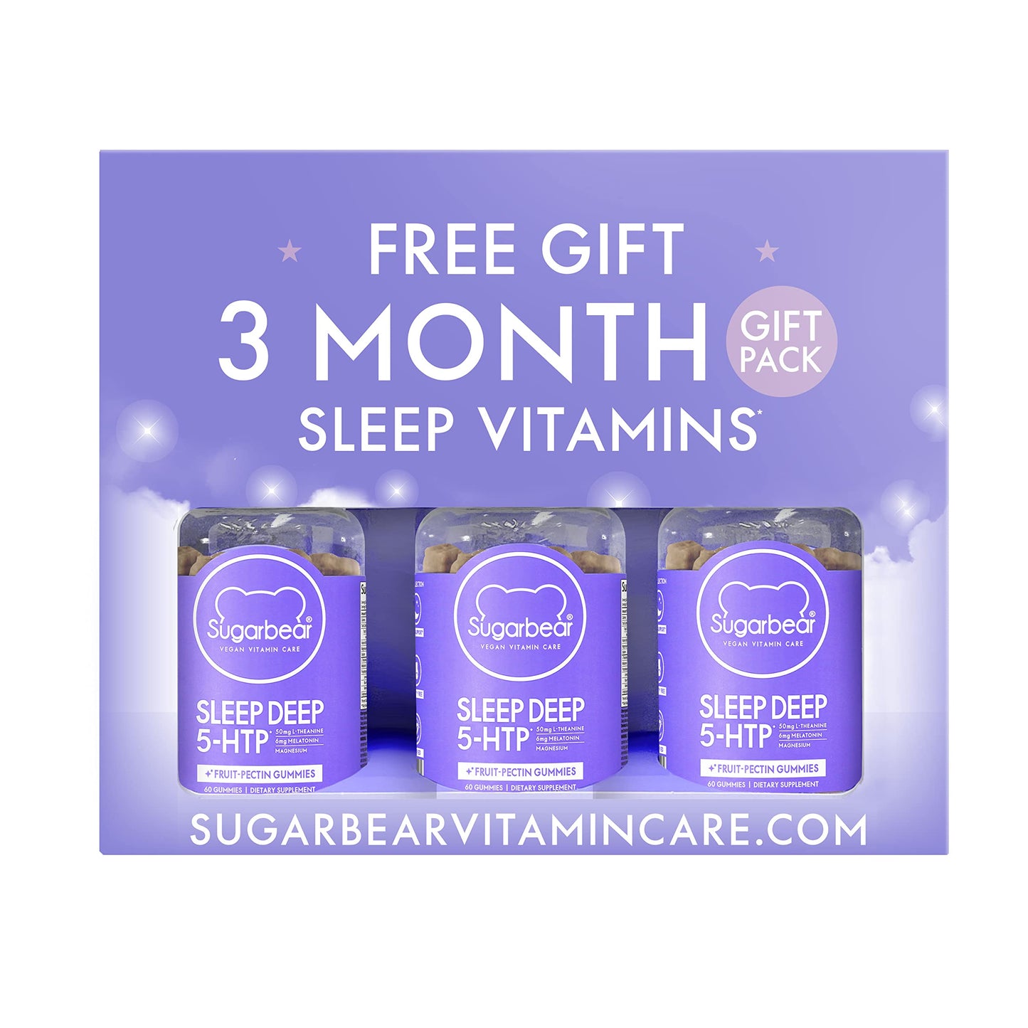 Sugarbear Sleep Aid Gummies for Adults with Melatonin 6mg, Magnesium SugarBearHairBuy Supplements Australia