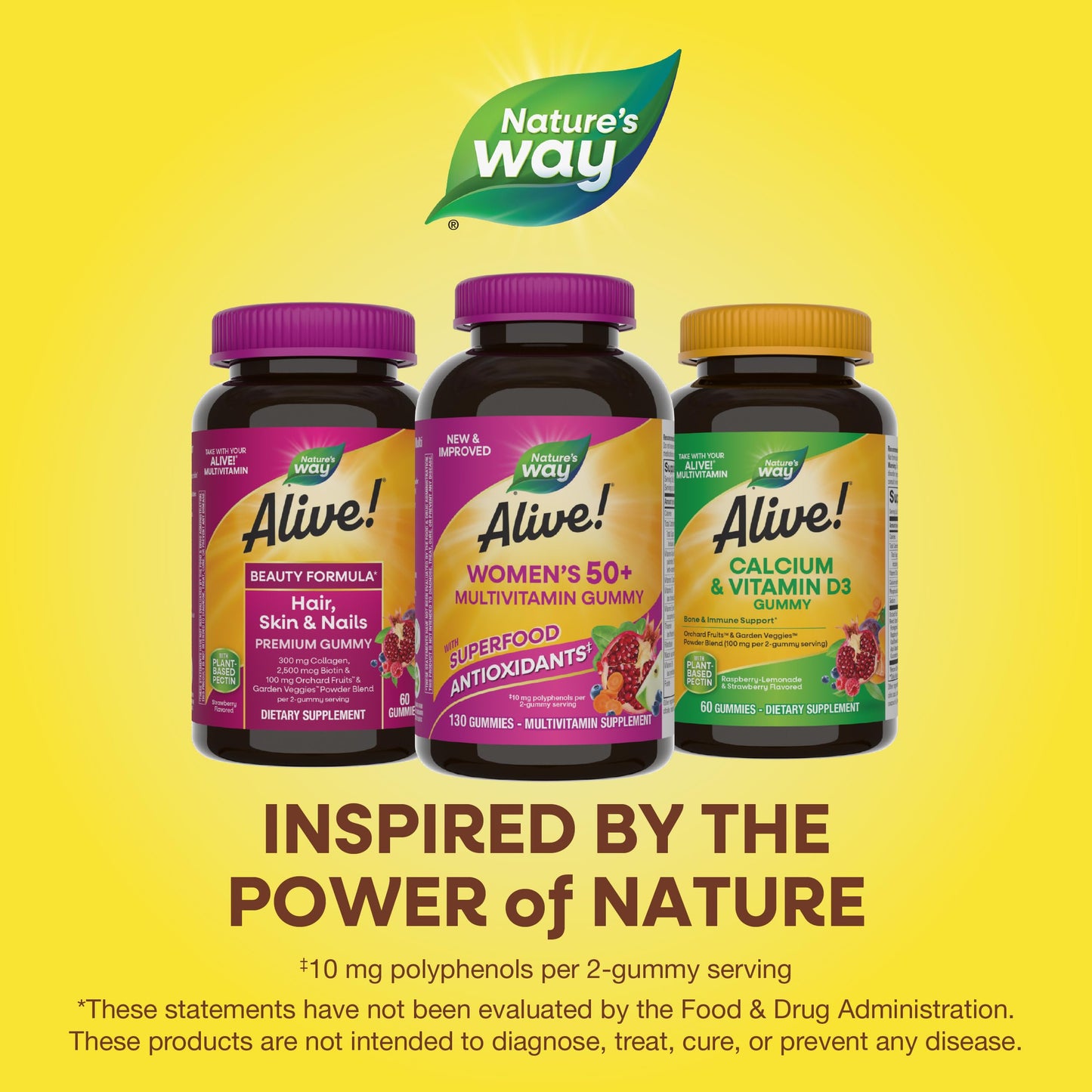 Nature's Way Alive! Women's 50+ Daily Gummy Multivitamins, Women's Supplements, Supports Healthy Heart, Brain & Bones Nature's WayBuy Supplements Australia
