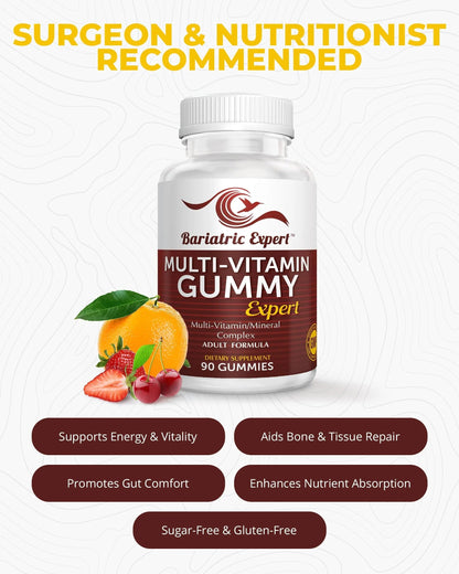 Bariatric Expert Multivitamin Gummies – Fast-Melting Dietary Supplement for Adults Post-Gastric Sleeve and Bypass, Nutritionist Recommended, 90 Count Bariatric Food ExpertBuy Supplements Australia