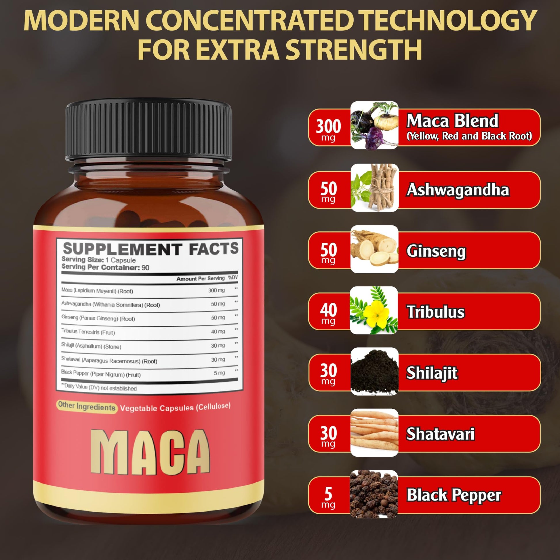 Maca Root Capsules - Supports Natural Health - Energy - Performance & Mood Supplement - Enhanced Blood Flow 3-Month Supply agobiBuy Supplements Australia