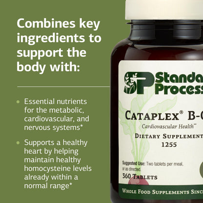 Standard Process Cataplex B-GF - Supports Nervous System Health - B Vitamins for Energy & Heart Support - Aids Energy During Physical Activity - Gluten-Free, Non-Soy & Non-Dairy - 360 Tablets Standard Process Inc.Buy Supplements Australia