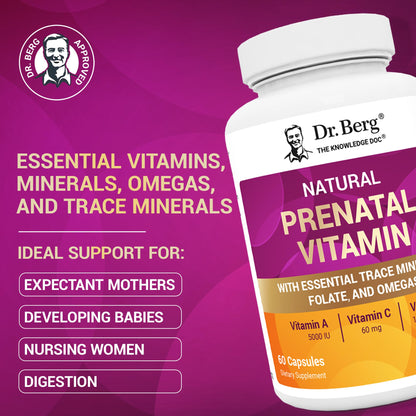 Dr. Berg Natural Prenatal Vitamins for Women (Pregnant & Nursing) - Prenatal Vitamins with Folate, Vitamins, Minerals, Omegas, &11 Powerful Superfoods - Womens Prenatal Multivitamin - 60 Capsules Dr. Berg NutritionalsBuy Supplements Australia