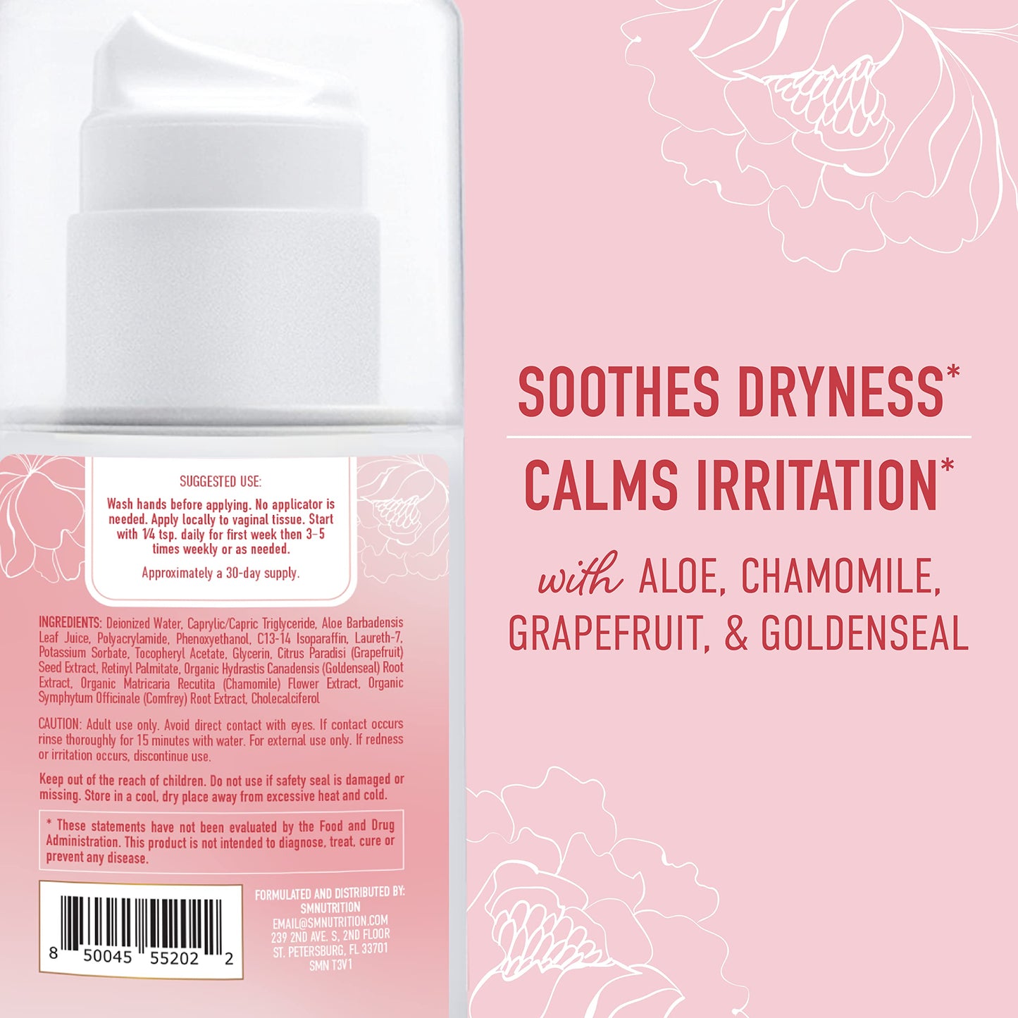 Vulva Rescue Moisturizer Cream | 3oz. PUMP | Soothes Vaginal Itch & Dryness | No Estrogen or Fragrance SMNutritionBuy Supplements Australia