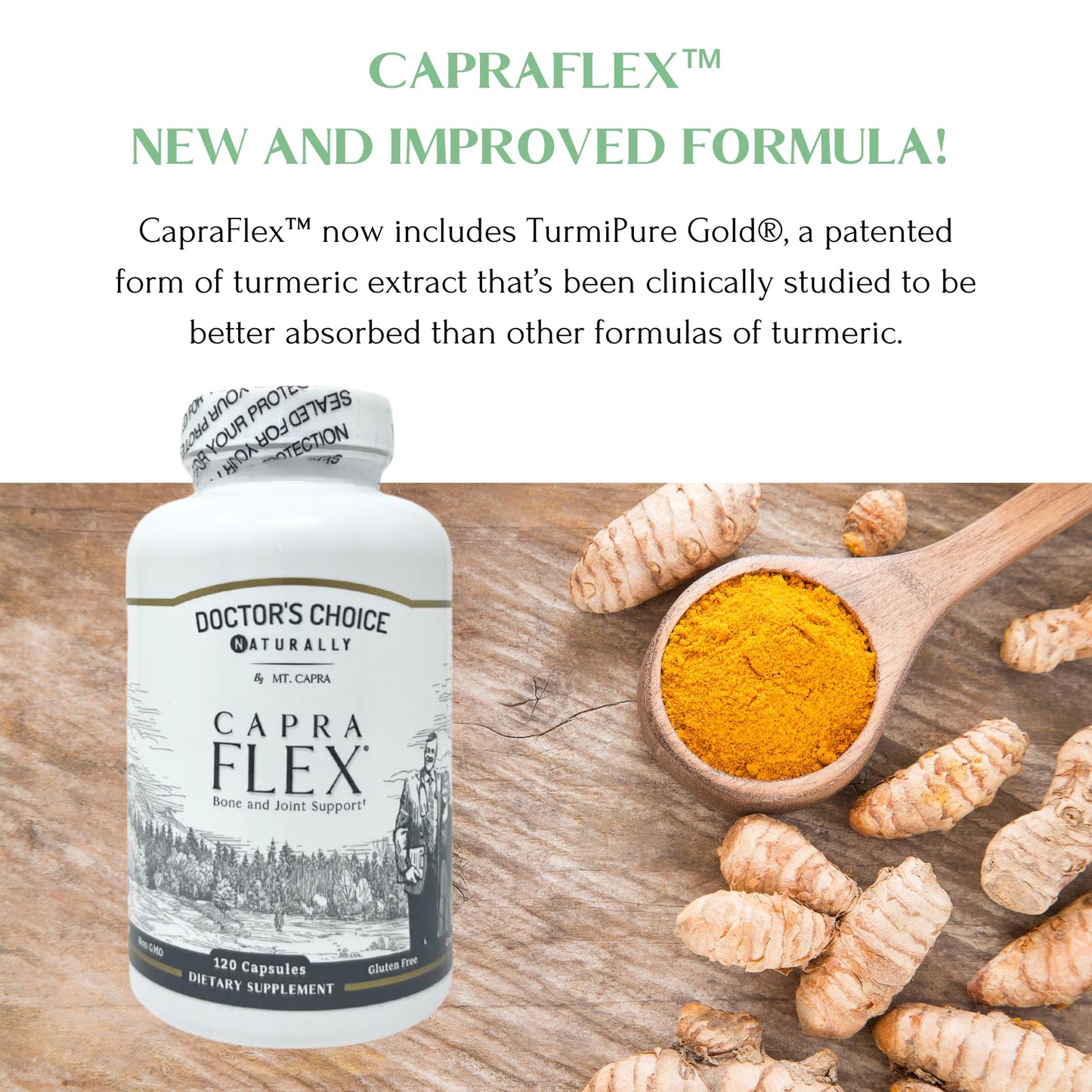 CapraFlex by Mt. Capra | Bone and Joint Support Supplement with Chicken Collagen, Hyaluronic Acid, Turmeric, and Herbs for Joint Vitality | 30 Servings - 120 Capsules Mt CapraBuy Supplements Australia