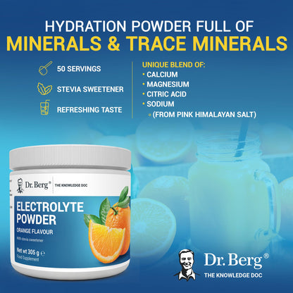 Dr. Berg Electrolyte Powder - Electrolyte Drink Supplements with 1000mg Potassium Dr. Berg NutritionalsBuy Supplements Australia