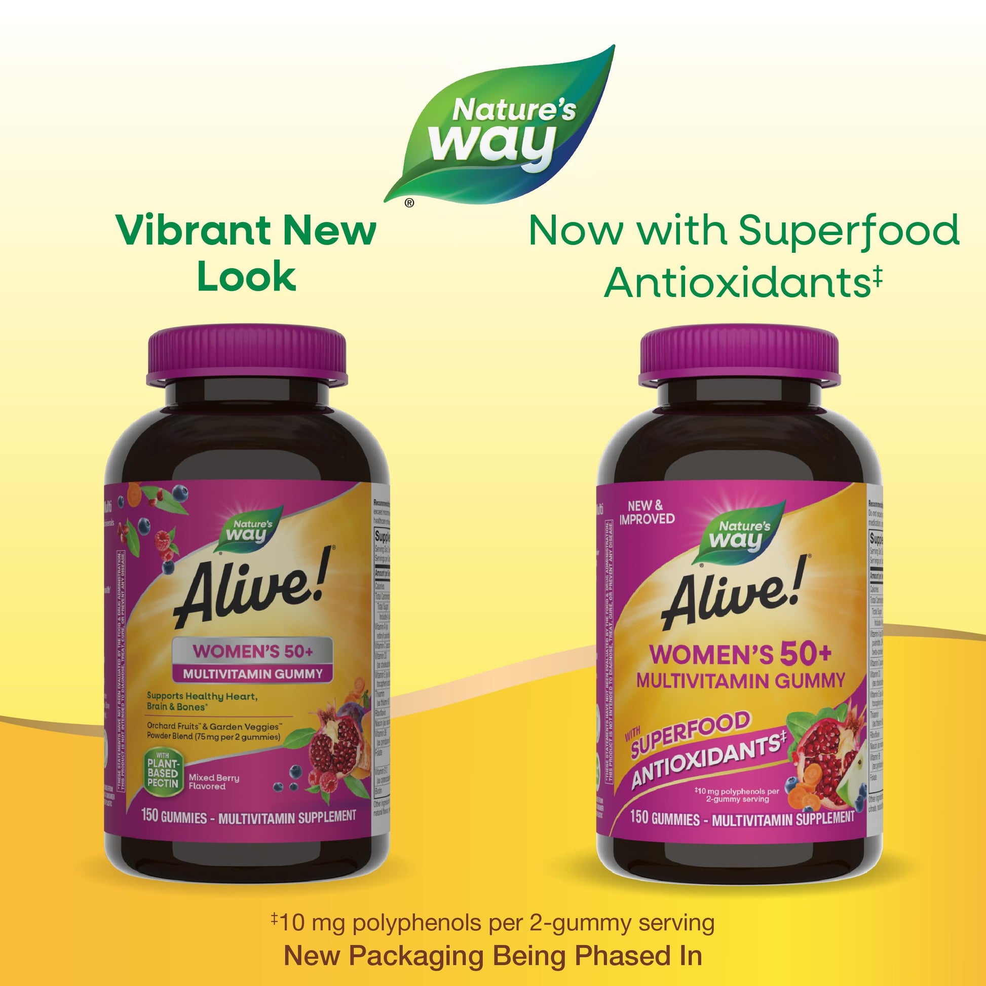 Nature's Way Alive! Women's 50+ Daily Gummy Multivitamins, Women's Supplements, Supports Healthy Heart, Brain & Bones Nature's WayBuy Supplements Australia