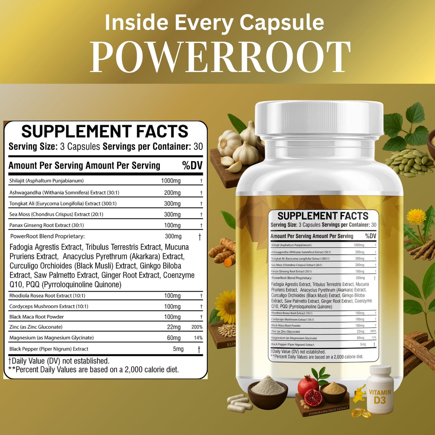 Kun Shafi Shilajit Complex – Sea Moss, Tongkat Ali, Ashwagandha, Ginseng, Zinc, CoQ10, PQQ & Magnesium – Fulvic Acid Capsules for Energy, Vitality & Performance with Panax Cordyceps – 90 Capsules Kun ShafiBuy Supplements Australia