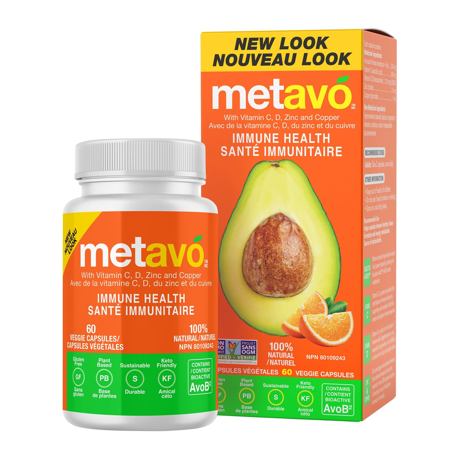 Metavo Immune Health - Natural Immune Support Supplement, Essential Zinc Supplements for Men & Women Enriched with Vitamin C, D & Copper, 60 Vegan Capsules, 30 Servings MetavoBuy Supplements Australia