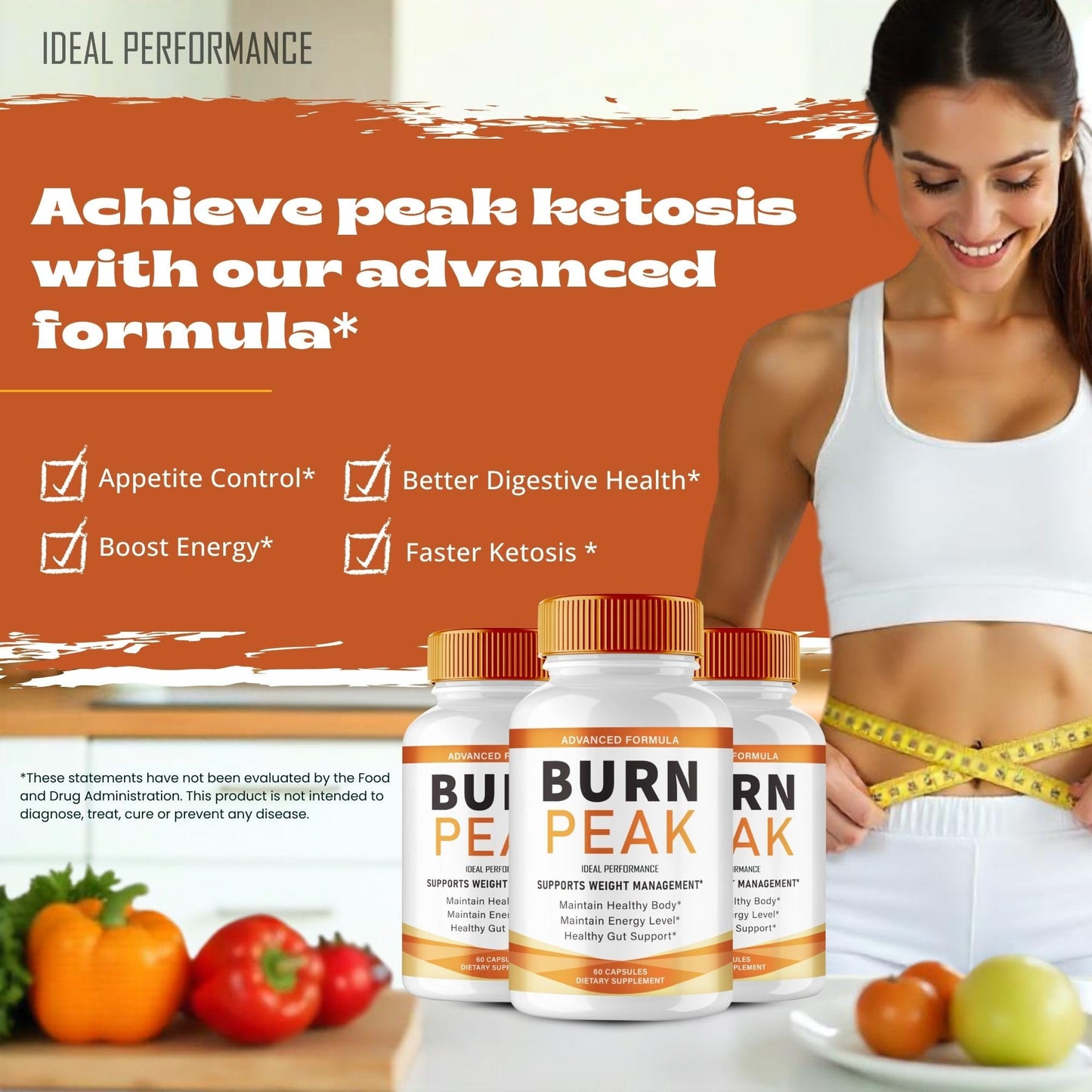 Burn Peak Capsules, Official BurnPeak Supplement Pills - Maximum Strength, All Natural Keto Capsule to Sustain Active Lifestyle & Fitness Goals, Overall Health Burn Peak Reviews (5 Pack) IDEAL PERFORMANCEBuy Supplements Australia
