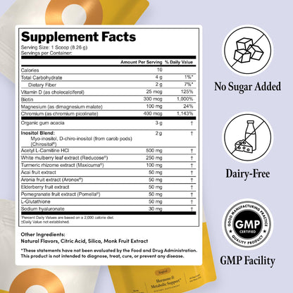 Ovii Metabolic Support for Women – Reducose® White Mulberry with Myo-Inositol & D-Chiro Inositol 40:1 Blend – Hormone Balance, Glucose Support & Appetite Control Supplement – 30 Servings, Tropical OviiBuy Supplements Australia
