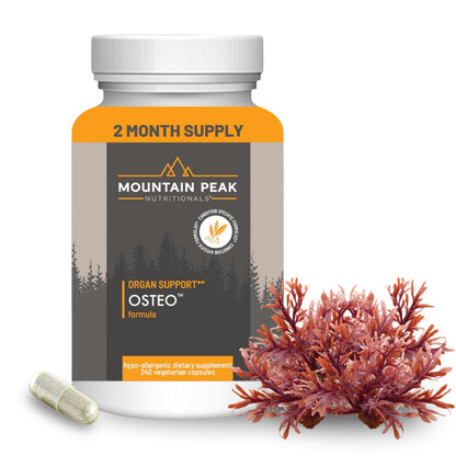 Mountain Peak Nutritionals Osteo Supplement - Organ & Strong Bone Support, Promotes Bone Health - With Vitamins D3, K2, Calcium, and Magnesium - Bone Building & Strengthening (240 Vegetarian Capsules) Mountain Peak NutritionalsBuy Supplements Australia