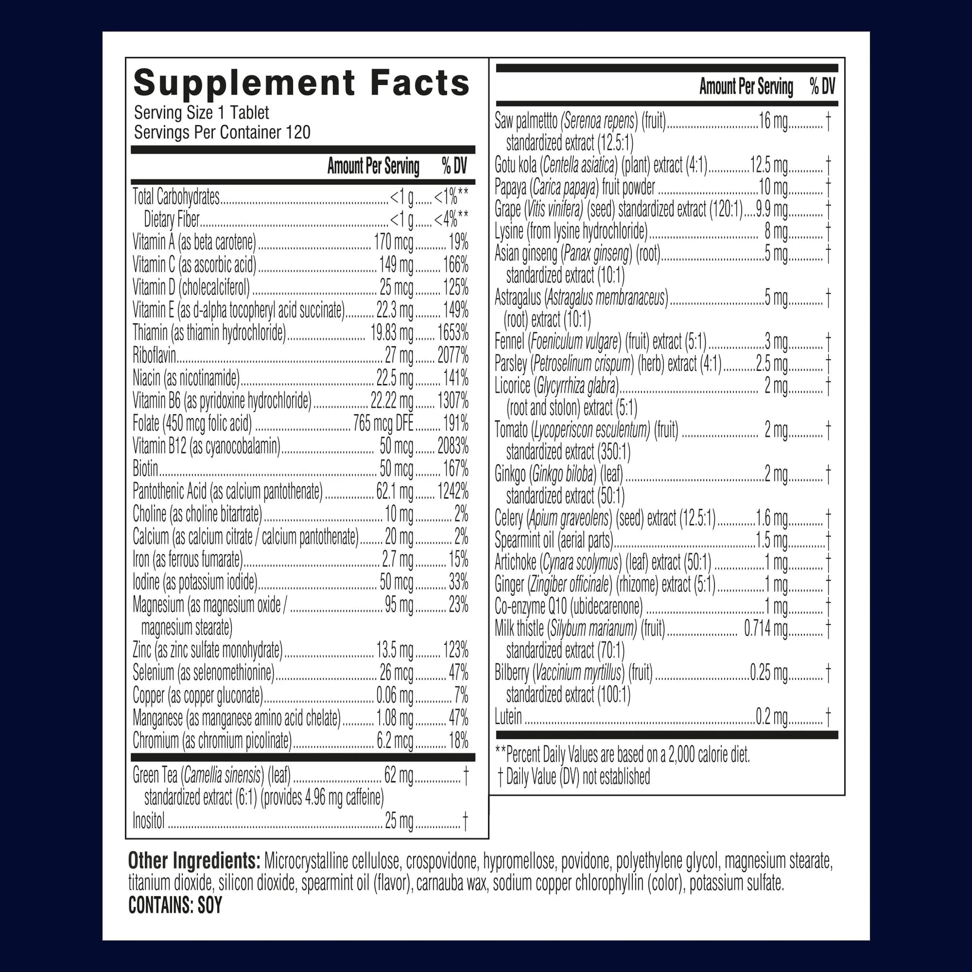 Swisse Ultivite Mens Daily Multivitamins | 50 Vitamins, Antioxidants and Minerals + Adaptogens | Energy, Stress & Immune Support | Mens Vitamins | 120 Tablets SwisseBuy Supplements Australia