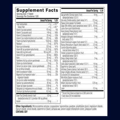 Swisse Ultivite Mens Daily Multivitamins | 50 Vitamins, Antioxidants and Minerals + Adaptogens | Energy, Stress & Immune Support | Mens Vitamins | 120 Tablets SwisseBuy Supplements Australia