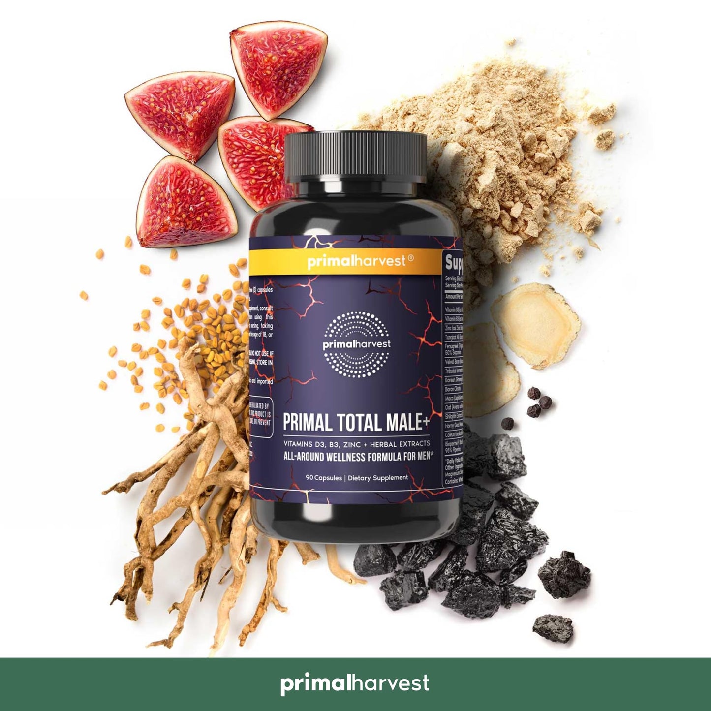 Primal Harvest Primal Total Male Natural Tribulus Terrestris, Fenugreek, Korean Ginseng Primal HarvestBuy Supplements Australia