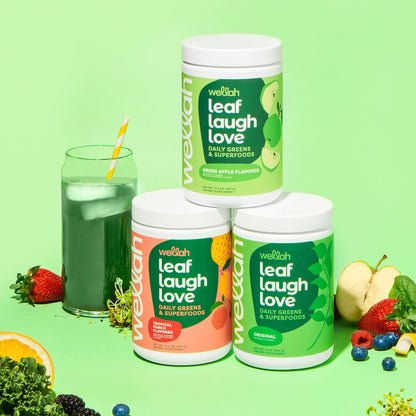 Wellah Leaf, Laugh, Love Super Greens Powder (Unflavored) 30 Servings - Superfood Supplement Drink Mix WellahBuy Supplements Australia