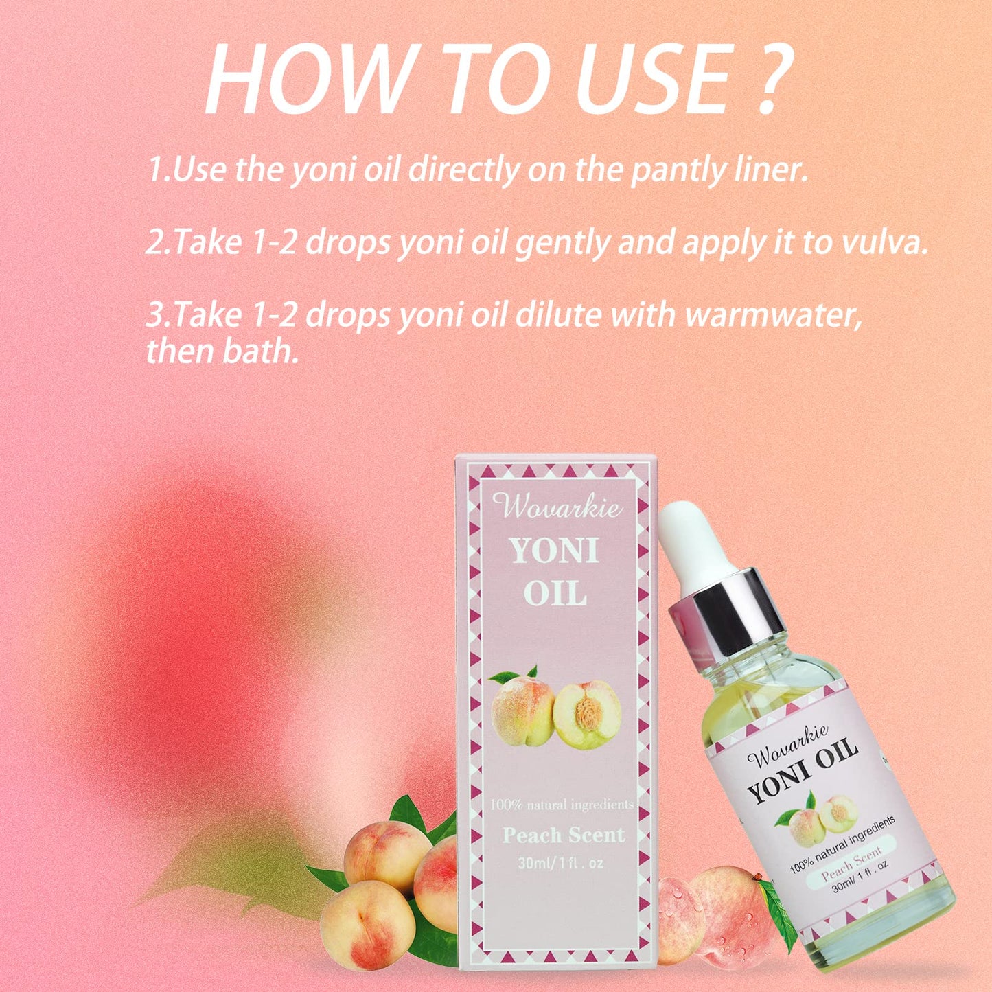 2 Packs Yoni Oil for Women, 1 fl oz/30 ml Feminine Oil Intimate Deodorant for Women, Eliminates Odor WovarkieBuy Supplements Australia