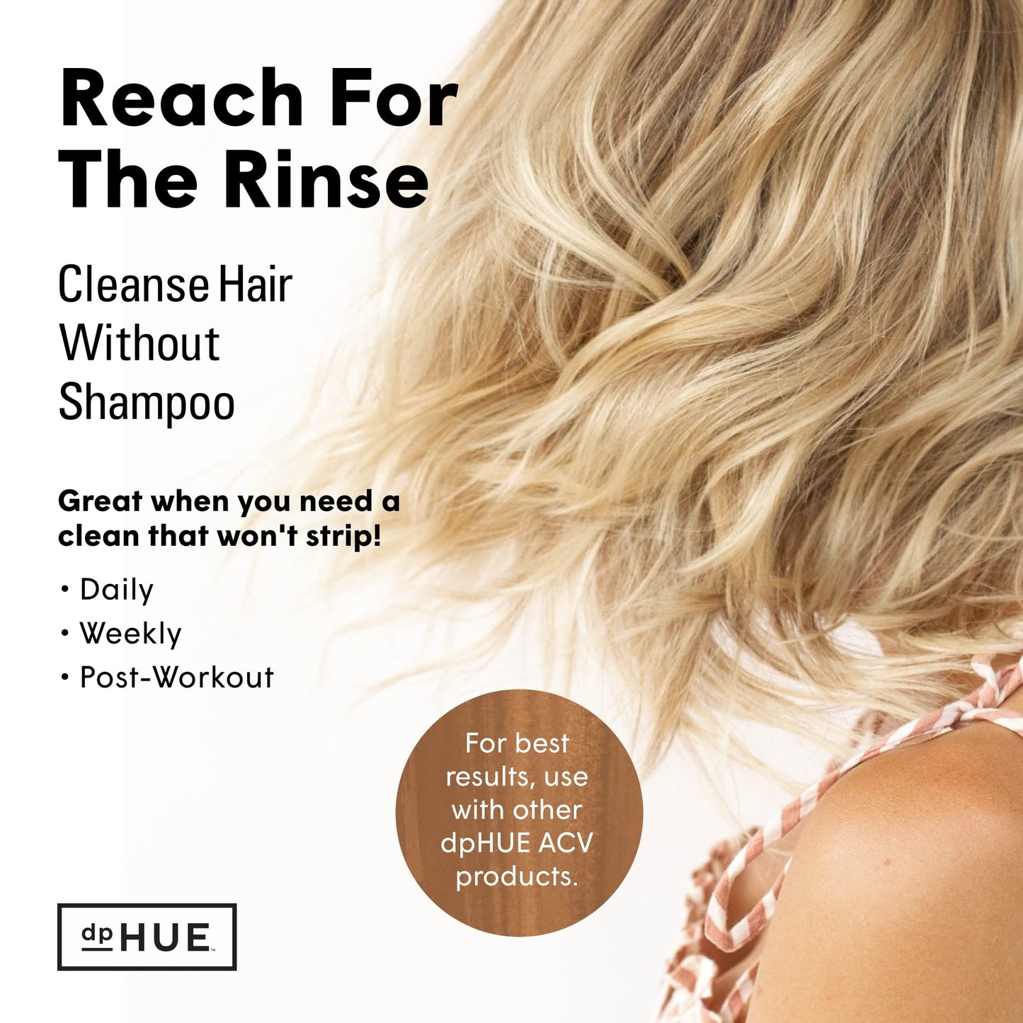 dpHUE Apple Cider Vinegar Hair Rinse, 8.5 oz - Shampoo Alternative & Scalp Cleanser dpHUEBuy Supplements Australia