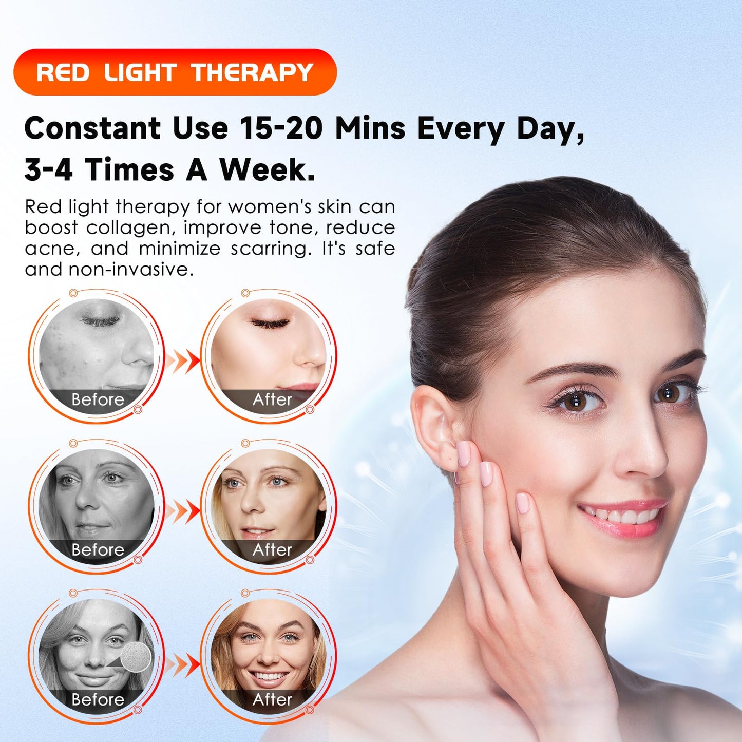 Infrared Red Light Therapy Lamp: Heating Pad Pain Relief for Body 75 LEDs Red Light AstarexinBuy Supplements Australia